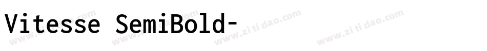 Vitesse SemiBold字体转换
